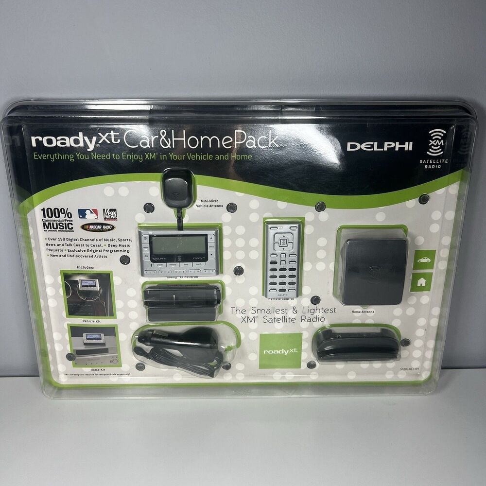 Delphi Roady XT Car & Home Pack SA10188-11P1 XM Satellite Radio New Sealed NOS
